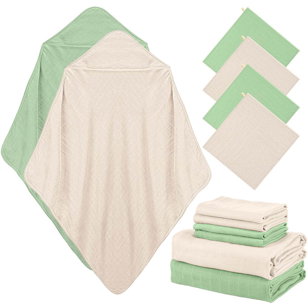Preboun hooded baby towel ivory close-up shows soft cotton for gentle post-bath warmth