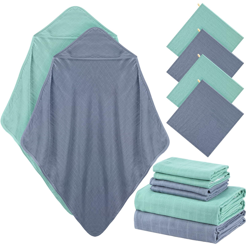 Preboun hooded baby towel in soft cotton for gentle drying after bath