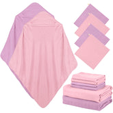 Preboun hooded towel pink, soft and absorbent for bath time