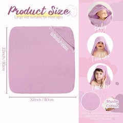 Preboun hooded towel purple, plush wrap after bath
