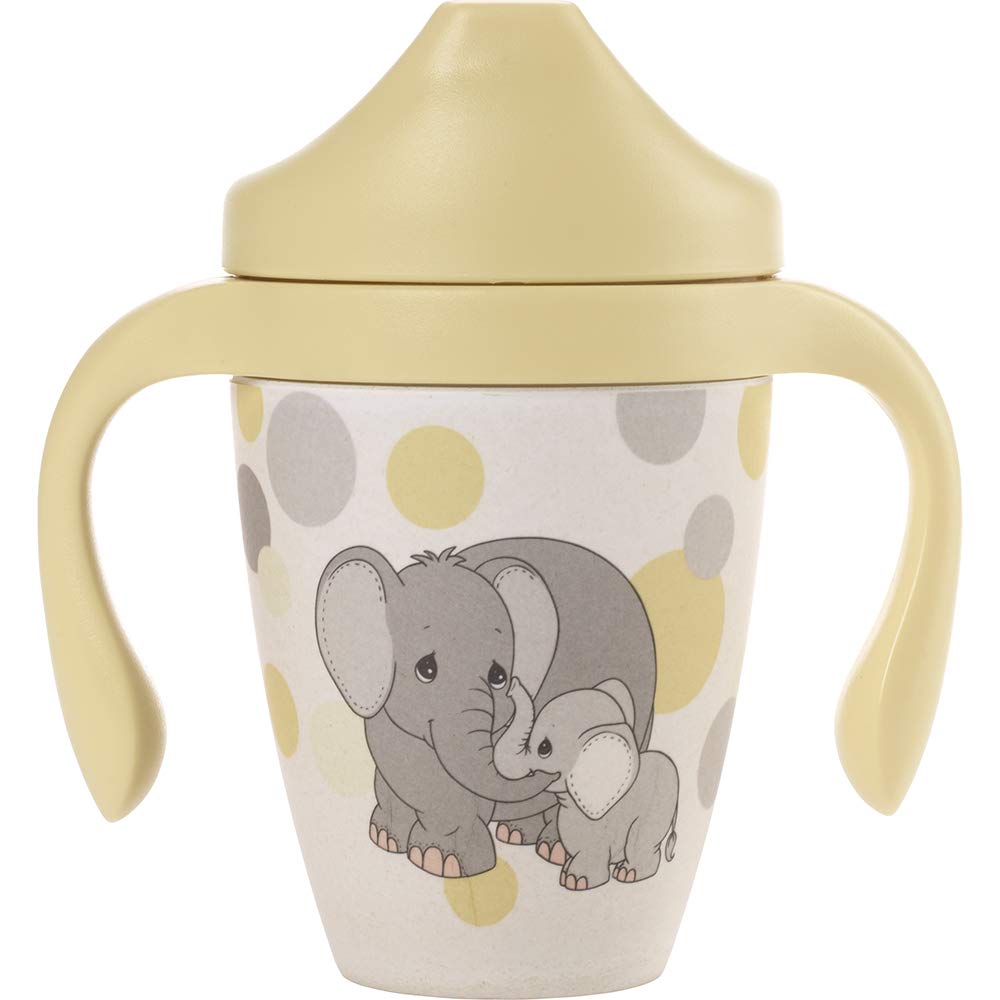 Precious Moments Love You Tons bamboo sippy cup with two handles for easy gripping.