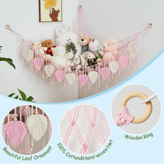 Pretty Jolly hammock open-weave grid detail for easy toy visibility.