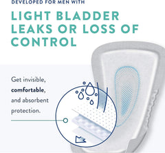 Prevail Male Guard full adhesive strip keeps the guard securely in place.