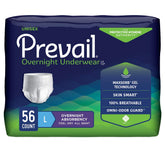 Prevail overnight underwear fit demonstrates secure, discreet protection for extended wear.