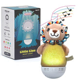 PREXTEX Little Lion night light displaying seven colors for a cozy bedtime mood