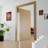 PrimeWare door finger pinch guard installed on a door protects little fingers from gaps.
