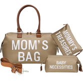 Printe Mom's Bag overall khaki tote for mom and baby on the go.