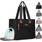 Pritent diaper bag tote with laptop sleeve for work-ready parents.