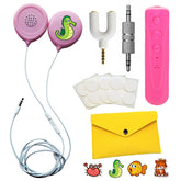 Prnaiev Jellyfish bump headphones resting on belly for prenatal music bonding.