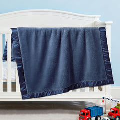 Pro Goleem navy ultra-soft fleece blanket for sensitive skin