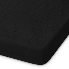 Pro Goleem muslin pack n play sheet in black, soft and breathable for baby comfort