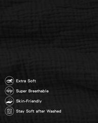 Close-up of Pro Goleem muslin texture, ultra-soft feel for baby's skin