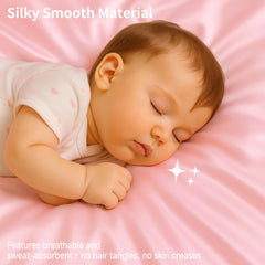 Pro Goleem satin bassinet sheet elastic edge demonstrating snug bassinet fit