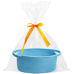 Pro Goleem small woven basket with gift bag and ribbon for instant gifting