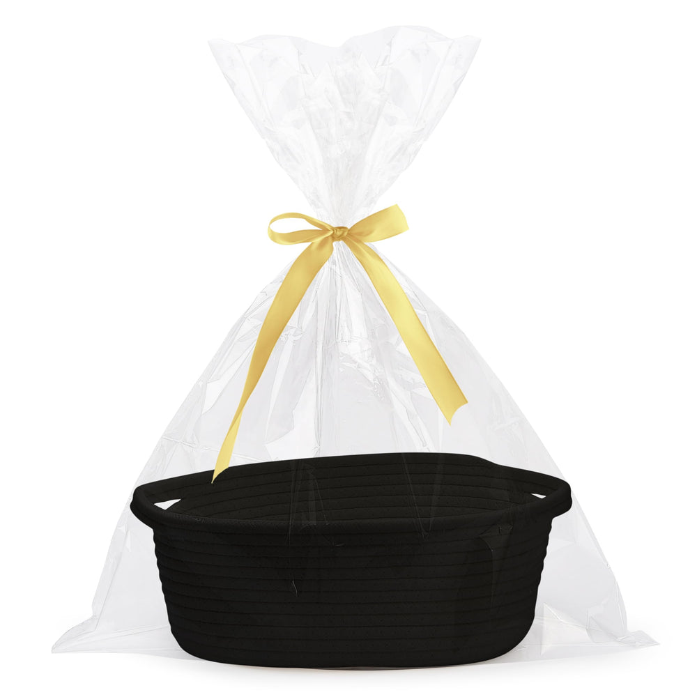 Pro Goleem small woven basket with gift bags and ribbons for ready gifting occasions.