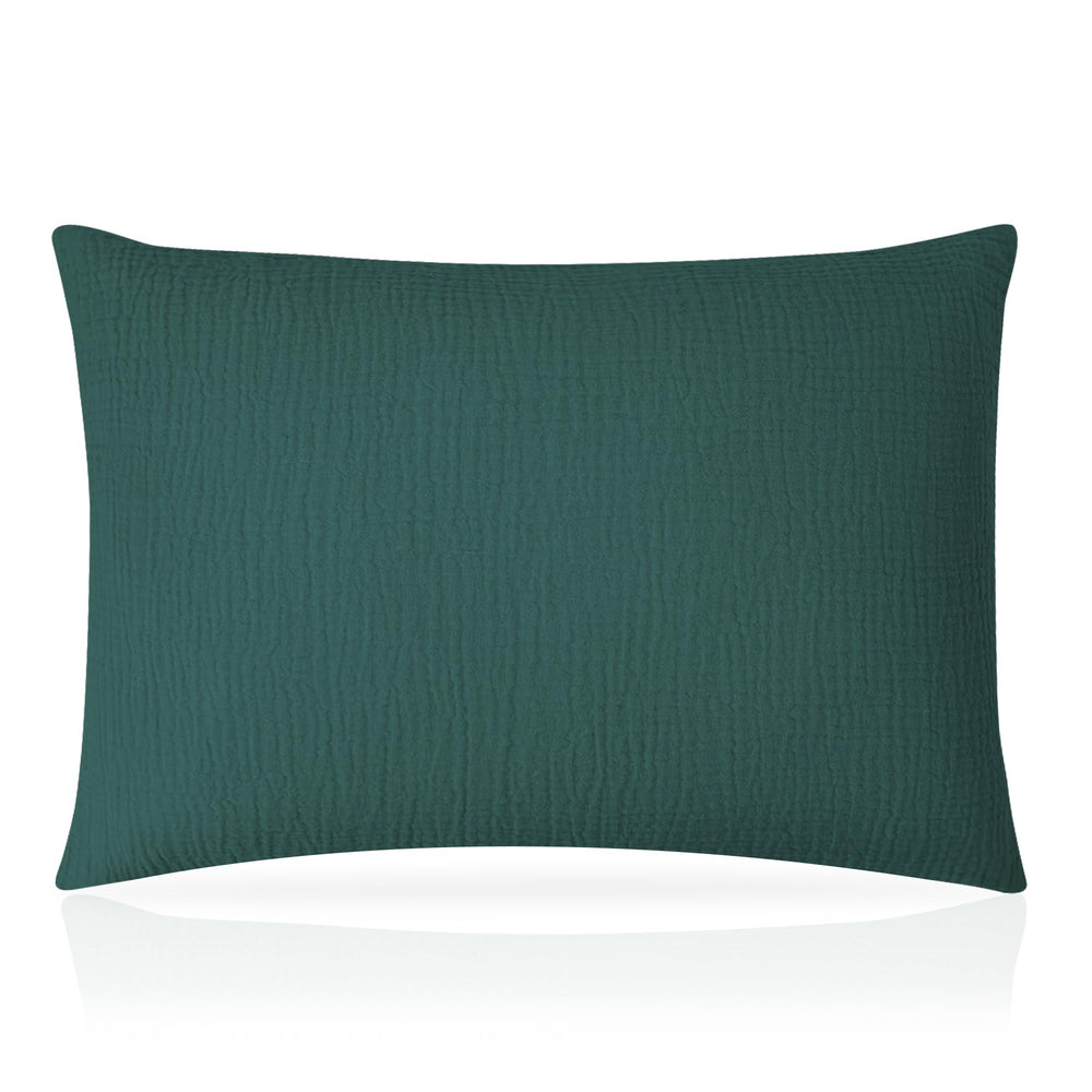 Pro Goleem toddler pillow close-up showing the soft muslin cover for breathable comfort