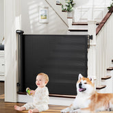 probebi retractable gate on stairs extended to 54 inches for wider access control.