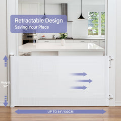 PRObebi retractable gate with safety color indicator shows lock status