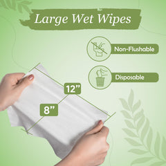 ProHeal X Large Wet Wipes are 12x8 inches for thorough adult cleansing