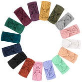 Prohouse 16pcs nylon headbands set in 16 colors for outfit coordination.