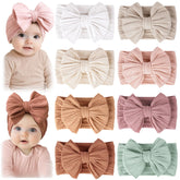 Prohouse 8 pack baby headbands in color variety for daily outfits.