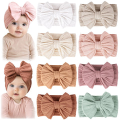 Prohouse 8 pack baby headbands in color variety for daily outfits.