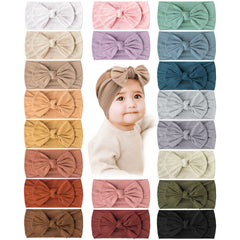 Prohouse clay nylon baby headbands soft and gentle for newborns