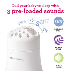 Project Nursery device featuring Mother's Shh sound for gentle bedtime routines.