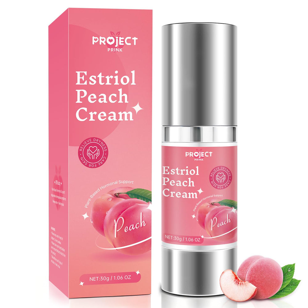PROJECT PRINK Silky Peach Cream bottle demonstrating gentle vaginal hydration