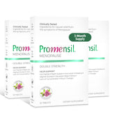 Promensil menopause bottle front for daily support with menopause symptoms.