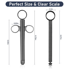 PropoDusche lube syringe with smooth rounded tip for easy insertion.