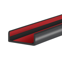 Protalwell rubber edge trim with self-adhesive U-channel for easy furniture edge protection