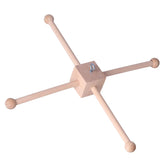 Pssopp wooden baby crib mobile with beech finish offers gentle visual cues for infants.