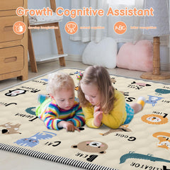 Ptcide Baby Play Mat cushioned inner layer supports comfortable tummy time.