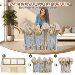 Ptcide playpen side mesh panels, breathable and sturdy for indoor play