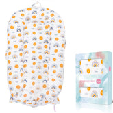 Pucmaoci baby lounger cover for DockATot Deluxe+ rainbow design, skin-friendly and breathable.