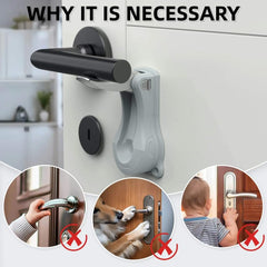 PUGED lock showing the small two-button design for child safety.