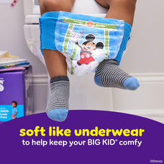 Disney Mickey designs on Pull-Ups motivate toddlers during potty training.