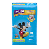 Pull-Ups Learning Designs boys 4T-5T training pants worn for easy up and down practice.