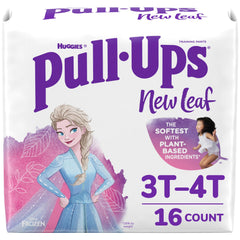Pull-Ups New Leaf Frozen graphics fade when wet to cue a change