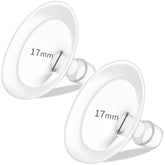 PumpMom-us 17mm flange with soft rim for comfortable Medela pumping.