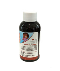 Punkin Butt Teething Oil label closeup highlights chamomile, peppermint, clove ingredients.