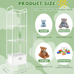 Puppiluv plush toy organizer with fabric drawer for easy toy access.