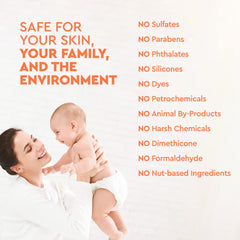 Ingredients panel on Puracy lotion featuring sunflower oil, aloe vera, shea butter, and jojoba