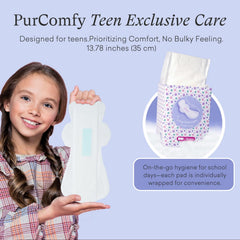 PurComfy teen pad with cotton surface for breathable comfort