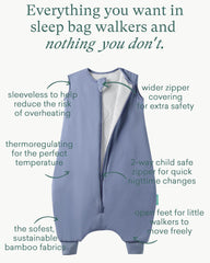 PurComfy toddler sleep sack with legs provides comfortable leg room for active naps.
