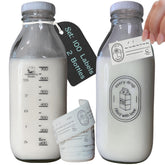 Purposeful Provision glass breastmilk pitcher set 2 with wide mouth for easy pouring