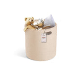 PUTSKA Basket round storage for clothes with sturdy handles, ideal as a nursery hamper.