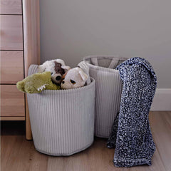 PUTSKA Blanket Basket round storage for blankets adds cozy organization.