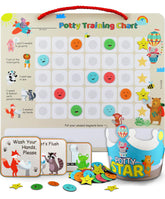 PUTSKA potty chart with 35 stickers boosts toddler motivation.